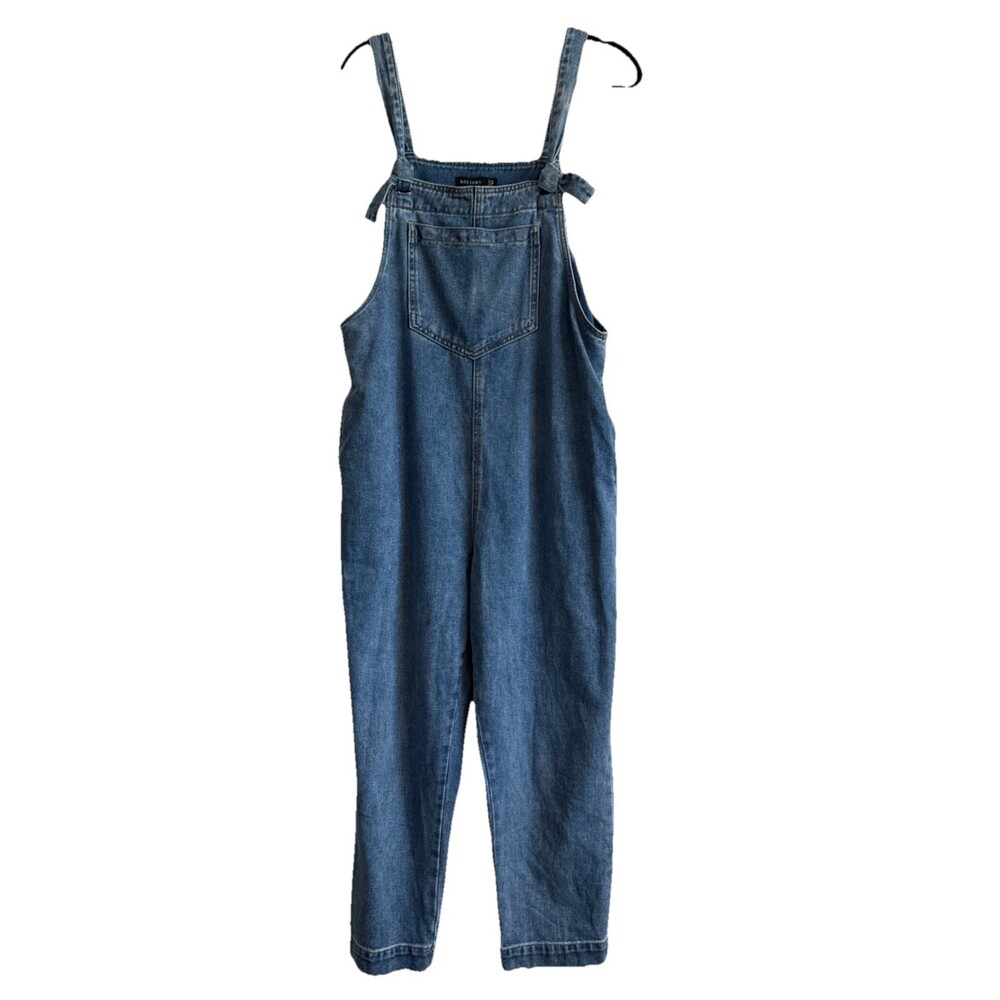 Decjuba  Denim Overalls Blue Size 6 Pocket Wide Leg Casual Cottage Core Country